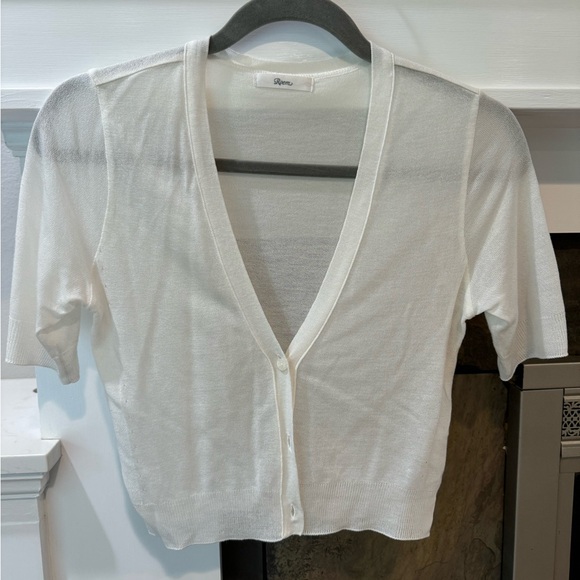 Roem Short Sleeve Sheer Cardigan - Picture 1 of 3